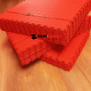 Play Area Flooring Pack 15 SQM Red – interlocking coin-top PVC tiles