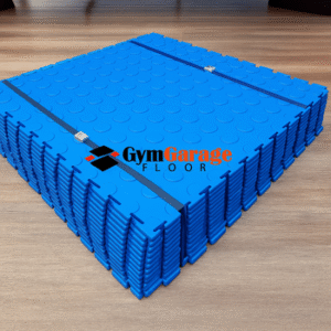 Garage Flooring Pack 5 SQM Blue – interlocking coin-top PVC tiles