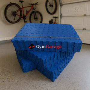 Garage Flooring Pack 20 SQM Blue – interlocking coin-top PVC tiles